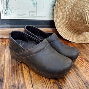 Dansko Brown Leather Clogs